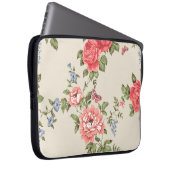 ROTE ROSE SEAMLESS PATTER MIT BLUE BELLSpattern,f Laptopschutzhülle (Vorne Rechts)