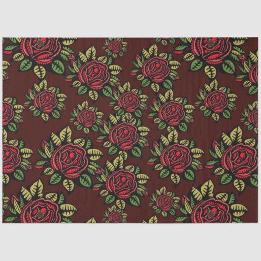 rote Rose Seidenpapier (Vorderseite)