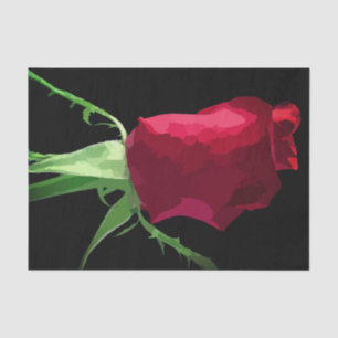 Rote Rose Seidenpapier