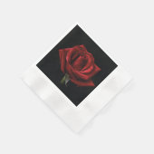 Rote Rose Serviette (Ecke)