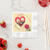 Rote Rose Serviette (Beispiel)