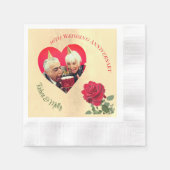 Rote Rose Serviette (Vorderseite)