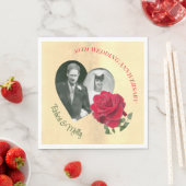 Rote Rose Serviette (Beispiel)