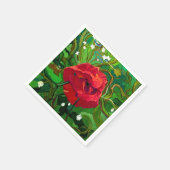 ROTE ROSE SERVIETTE (Ecke)