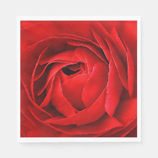 ROTE ROSE SERVIETTE (Vorderseite)