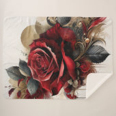 Rote Rose Sherpadecke (Vorderseite (Horizontal))