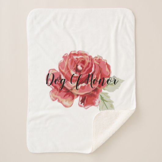 Rote Rose Sherpadecke (Vorderseite)