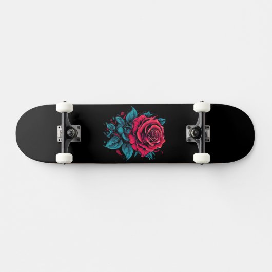Rote Rose Skateboard (Horizontal)