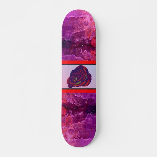 Rote Rose Skateboard (Vorne)