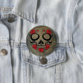 Rote Rose Skull Button (Beispiel)