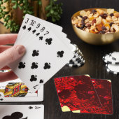 Rote Rose Skull Carved - Spielkarten (In Situ)