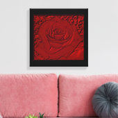 Rote Rose "Skulptur" Leinwand (Insitu (Wohnzimmer))