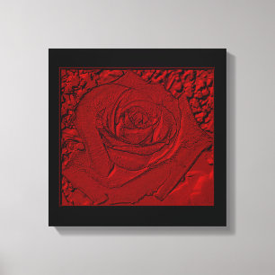 Rote Rose "Skulptur" Leinwand