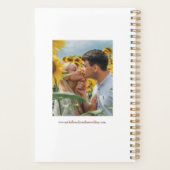 Rote Rose Sonnenblumen Hochzeitsplaner Planer (Rückseite)