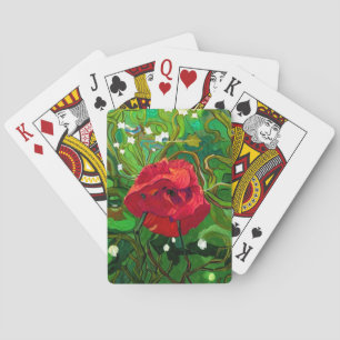 ROTE ROSE  SPIELKARTEN