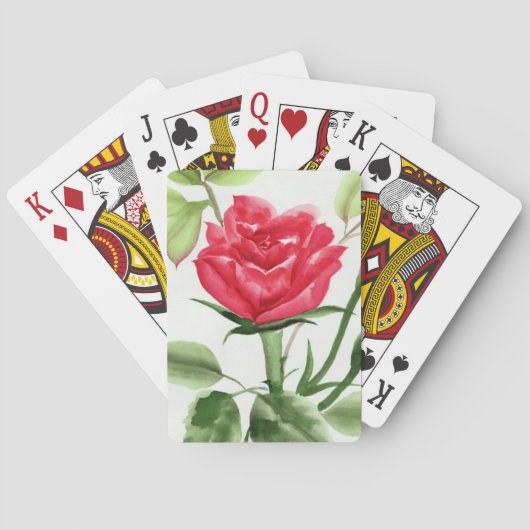 Rote Rose Spielkarten (Rückseite)