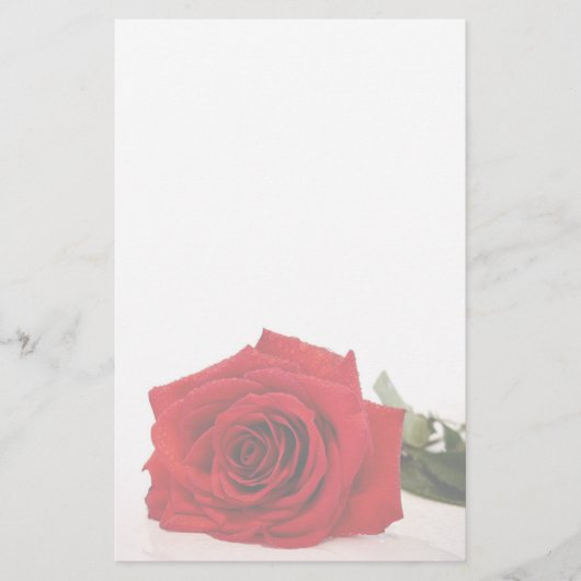 Rote Rose Stationery Briefpapier (Vorderseite)