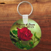 rote Rose Steampunk Schlüsselanhänger (Vorderseite)