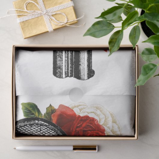 Rote Rose Steampunk Serie Design 1 Seidenpapier (Geschenk)