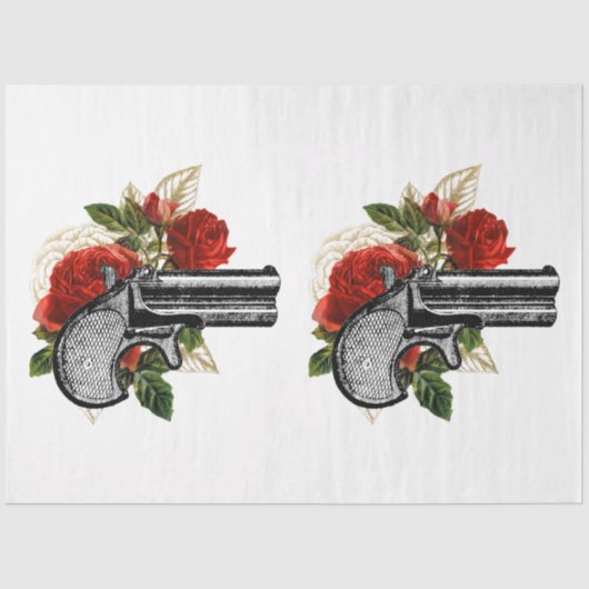 Rote Rose Steampunk Serie Design 1 Seidenpapier (Vorderseite)