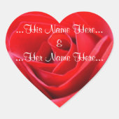 Rote Rose Stickers Romantische Rose Hochzeitsticke (Vorderseite)