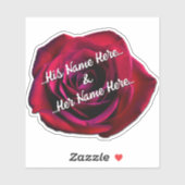 Rote Rose Stickers Romantische Rose Hochzeitsticke Aufkleber (Blatt)