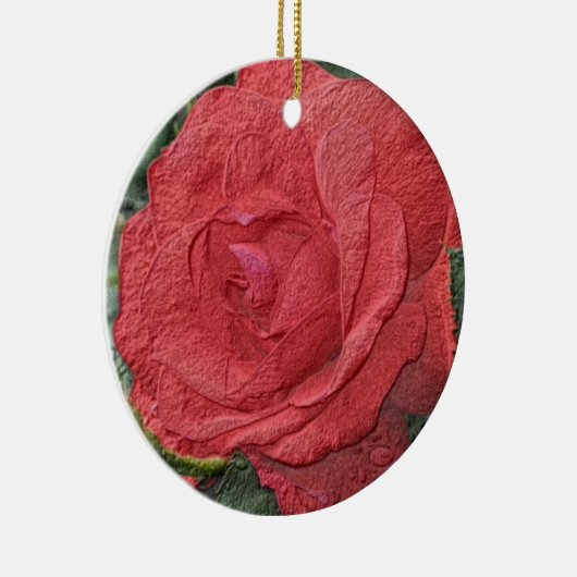 Rote Rose Stift Kunst, Blume Keramik Ornament (Rechts)