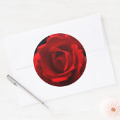 Rote Rose stkcnm Runder Aufkleber (Umschlag)