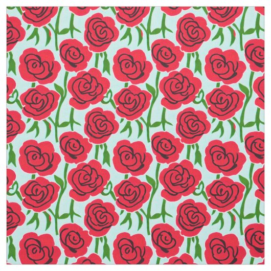 Rote Rose Stoff (Muster)