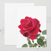 Rote Rose - Symbol der Liebe Einladung (Vorne/Hinten)