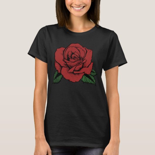 Rote Rose T-Shirt (Vorderseite)