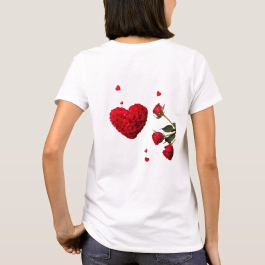 Rote Rose T-Shirt (Rückseite)