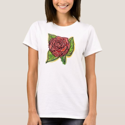 Rote Rose T-Shirt (Vorderseite)