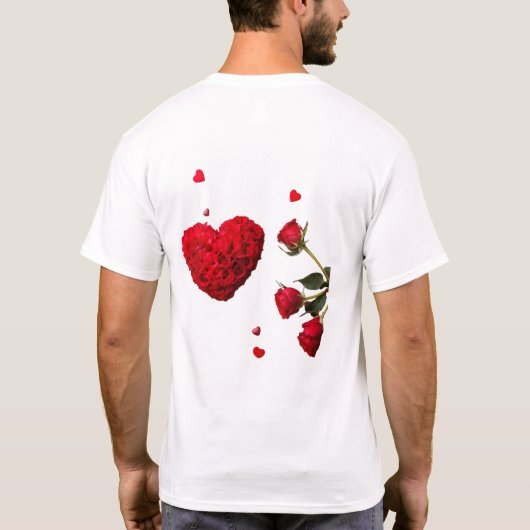 Rote Rose T-Shirt (Rückseite)