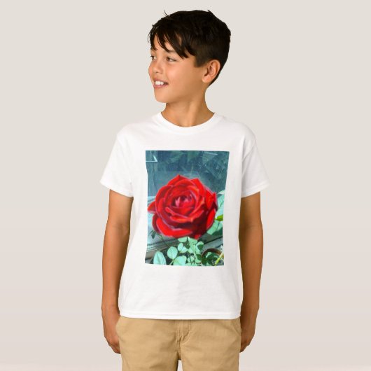 rote Rose T-Shirt (Vorne ganz)