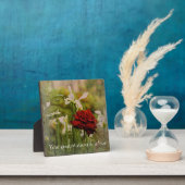 Rote Rose Tabletop Plaque mit Easel Fotoplatte (InSitu)