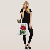Rote Rose Tasche (Am Model)