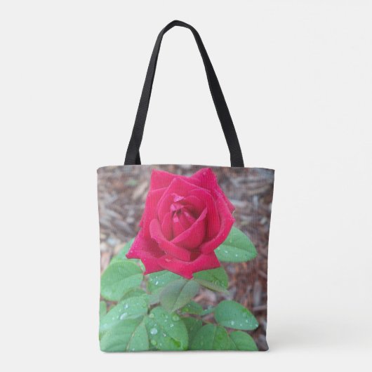 Rote Rose Tasche (Rückseite)