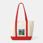 Rote Rose-Tasche Tragetasche (Rückseite)