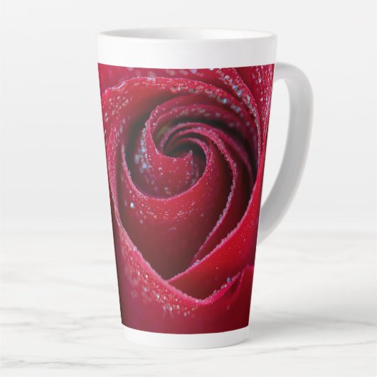 rote Rose Tasse (Rechte Ecke)