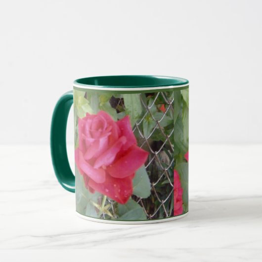 Rote Rose Tasse (Vorderseite Links)