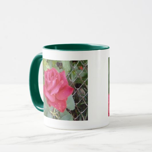 Rote Rose Tasse (Vorderseite Links)