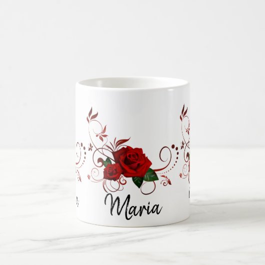 Rote Rose Tasse (Mittel)