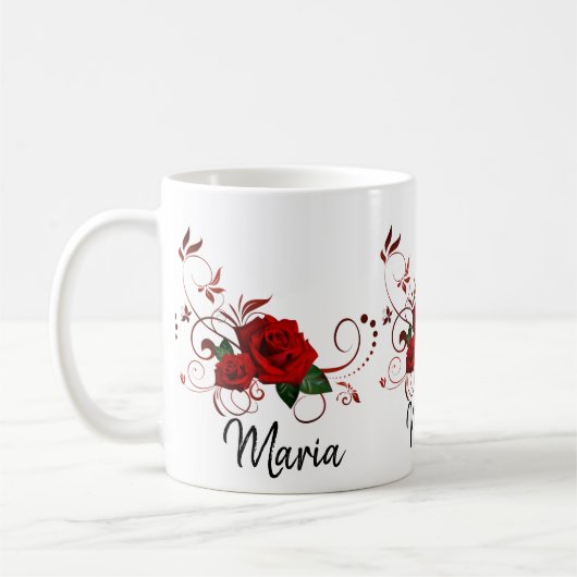 Rote Rose Tasse (Links)