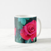 Rote Rose Tasse (VorderseiteRechts)