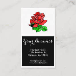 Rote Rose-Tätowierung anpassbare Visitenkarten Visitenkarte