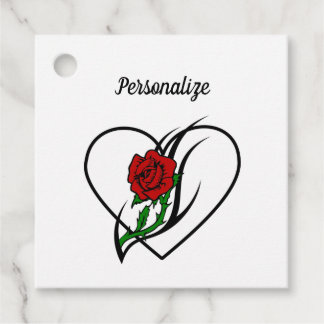 Rote Rose Tattoo Geschenkanhänger