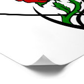 Rote Rose Tattoo Poster (Ecke)