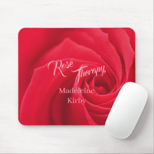 Rote Rose Therapie Undurchsichtig Personalisiert Mousepad