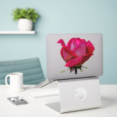 Rote Rose Thunder_Cove Aufkleber (Laptop auf Schreibtisch)